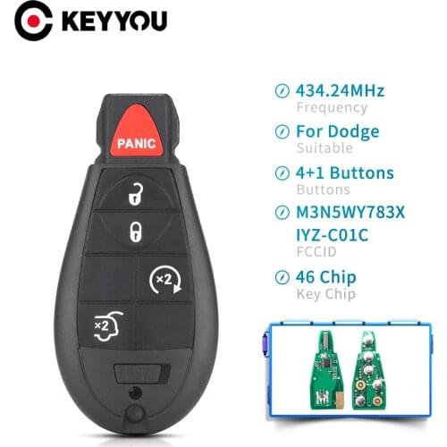 KEYYOU Key Remote Fob 434Mhz M3N5WY783X For Chrysler 300C Voyager 2008 2009 2010 for Jeep Cherokee for Dodge Caliber Journey