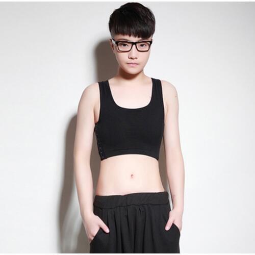 Chest binder tomboy buckle short breast binder trans vest casual bust shapers tops corset tee Super flat bra Les Lesbian
