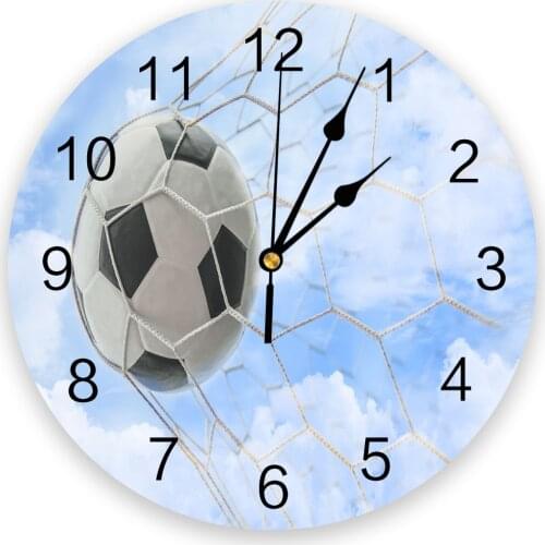 Soccer Game Football Sky Victory Gate Living Room Clock Wall Round Clocks Decor Home Bedroom Kitchen Decoration Wall Clocks