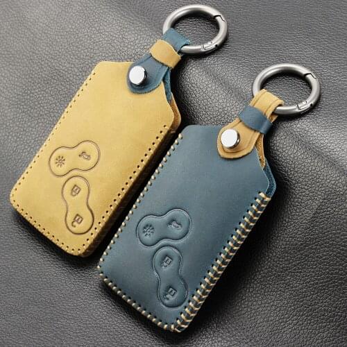 Auto 4 buttons car key case cover For Renault Duster Captur Clio Logan Megane 1 2 3 Koleos Scenic cover keys accessories