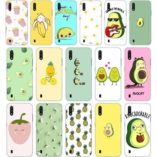 96AA Cute cartoon avocado Soft Silicone Tpu Cover phone Case for Samsung Galaxy A01 A10 2019 A20 A20E A20S M11 M21 case