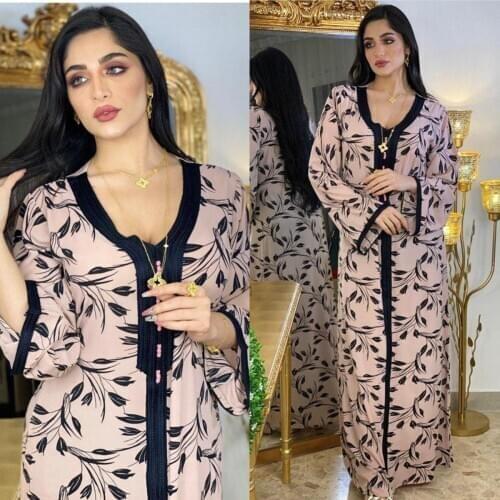 Eid Mubarak Kaftan Abaya Dubai Turkey Arabic Muslim Dress Islam Clothing Dresses Abayas For Women Jalabiya Robe Musulman De Mode