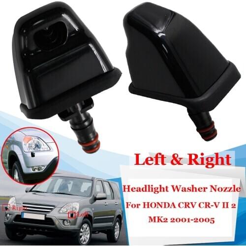 2pcs Left / Right Headlight Washer Nozzle Headlamp Sprayer For HONDA For CRV For CR-V II 2 MK2 2001 2002 2003 2004 2005