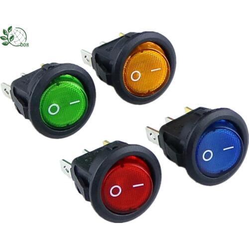 KCD1 Illuminated Rocker Switch ON/OFF 20 Amp DC 12V 220V Kit Car Trike SPST