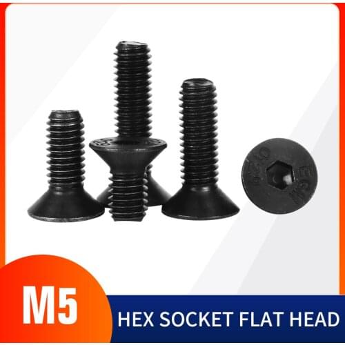 Grade 12.9 High Strength Countersunk Head Hexagon Screw Flat Head Hexagon Bolt Screw M2 M2.5 M3 M4 M5 M6