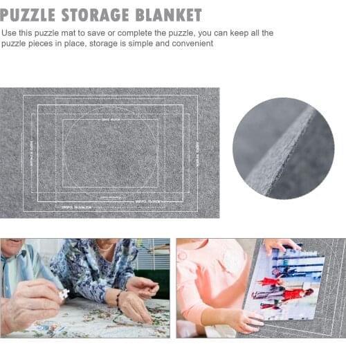 Puzzles Mat Jigsaw Roll Felt Mat Play mat Puzzles Blanket For Up to 1500 Pieces Puzzle Accessories Toy
