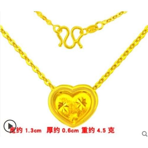 Beautiful Love Heart Clavicle Chain Pendant Set Chain Necklace