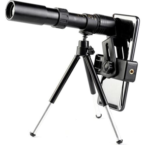 PF-003 10-300x40 Monocular Telescope Compact Retractable Zoom Waterproof Bak4 Professional HD ED Glass With Tripod Phone Clip