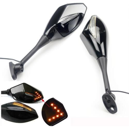 Mooreaxe Motorcycle Faring Mirrors LED Turn Signal Arrow Side Mirrors Accessories For CBR600RR CBR1000RR CBR250R CBR500R CBR300R
