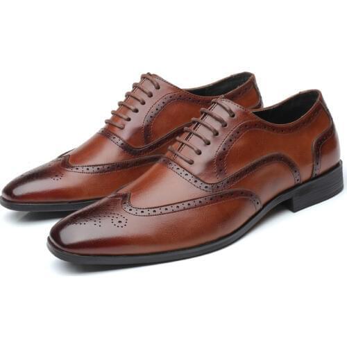 2019 Big size 38-48 men formal shoes office social designer wedding luxury elegant male dress shoes zapatos de vestir A3-09