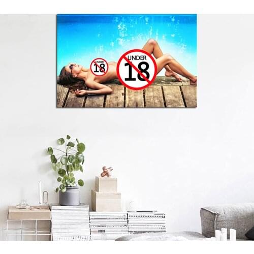 Sexy Girls Sunbathing Photo Wall Art Posters HD Modern Canvas Paintings Wall Pictures for Living Room Decor