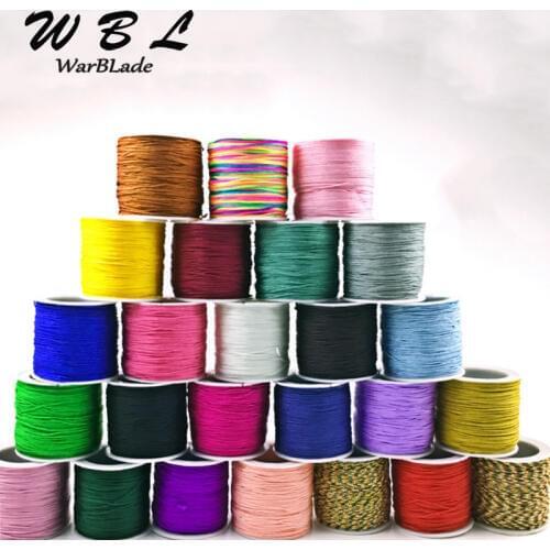 High Quality 120m 0.8mm Cotton Nylon Cord Thread Chinese Knot String Rope Bead DIY Shamballa Bracelet Necklace Jewelry Making