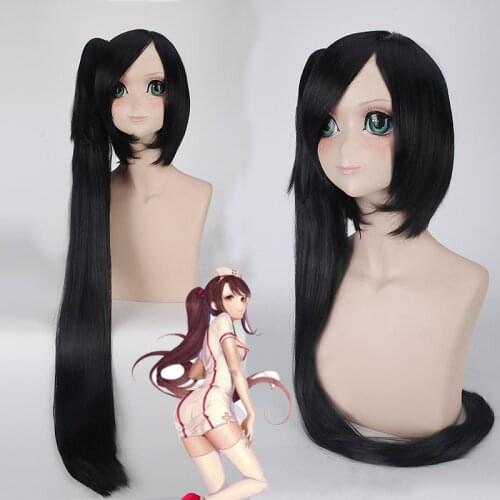 HAIRJOY Synthetic Hair LOL Akali Cosplay Wig The Fist of Shadow Long Straight Ponytail Black Pink Blonde Blue Wigs