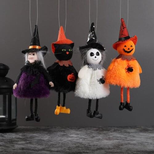 Halloween Pendant Decoration Ghost Festival Pumpkin Ghost Toy Wine Secret Room Witch Black Cat Pendant Tricky