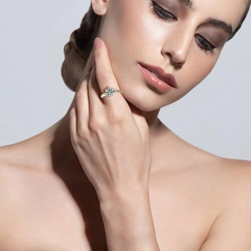 Six Claw Ring Crystal Austria Zircon Wedding Ring Bridal Engagement Women Jewelry Gifts