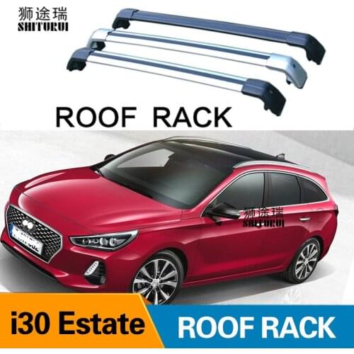 SHITURUI 2Pcs Roof Bars for Hyundai I30 Estate i30 SW 2018 2019 Aluminum Alloy Side Bars Cross Rails Roof Rack Luggage