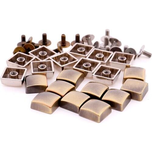 10 Sets Bag Bottom Studs Rivets Buttons Screw For Bags Hardware Bag Accessories