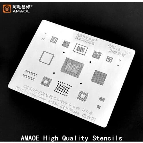 SR2ZY/EN/EM CPU/RAM WIFI POWER PM IC NAND For macbook A1534 2016 820-00244 ic chip BGA Reballing Stencil Solder Template