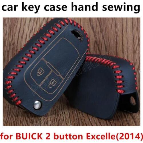 Only Red best price sale Car key cover car key case Hand sewing car styling Genuine leather fit for BUICK 2 button Excelle(2014)