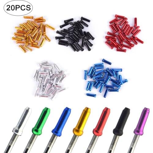 20 PCS/lot MTB Bike Bicycle Brake Shifter Aluminum Inner Cable Tips Crimps Cycling Derailleur Shift Cables End Cap Bicycle Parts