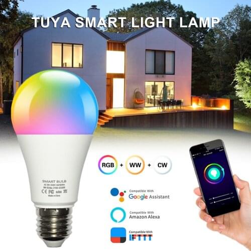 Smart Light Bulb E27 WiFi LED Bulb RGB Color Changing Bulb Compatible with Alexa Echo Google Home