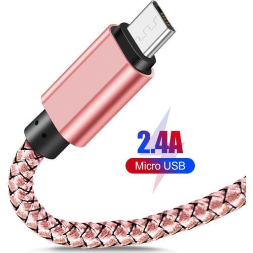 For iphone 5 6 7 8 X Mobile Phone USB data cable 2.4A Micro usb Android fast charger cable for Samsung huawei Xiaomi ZTE HTC LG