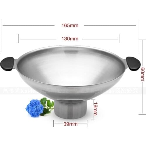 Funnel Stainless Steel large diameter stainless steel wide-mouth funnel oil pickles milk filling funnel household