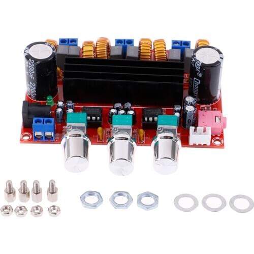 XH-M139 2.1-channel digital power amplifier board 12V-24V wide voltage TPA3116D2 2 * 50W + 100W