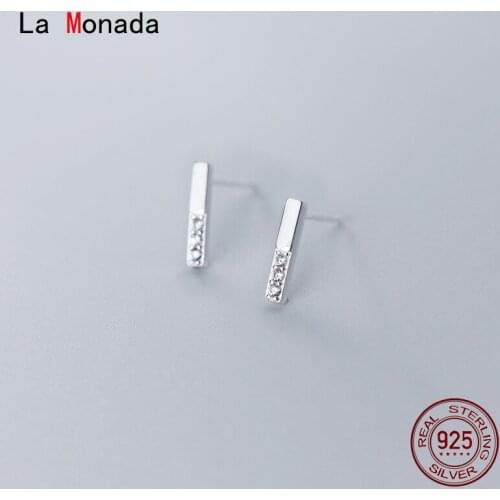 La Monada Earings Studs 925 Sterling Silver Fine Jewelry Minimalist Beautiful Stud Earrings For Women Silver 925 Korean G3491
