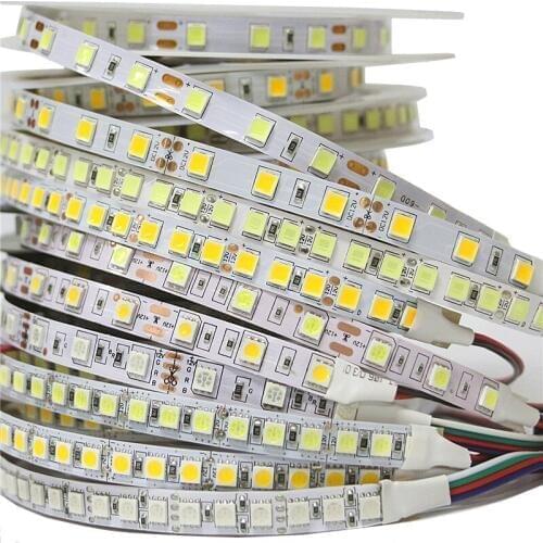 5m/lot DC12V Flexible LED Strip Lamp SMD 5050 5054 300leds 600leds Warm White RGB 12V LED Strip lights Non Waterproof IP30 IP65