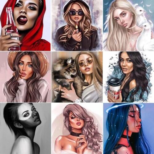 5D Full Square / Round Diamond Painting Personalized Girl Picture DIY Embroidery Cross Stitch Kit Mosaic Home Decoration