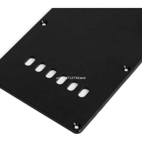 77JE Ply Single Black Guitar Tremolo Spring Backplate Cover For Black Electric Guitar