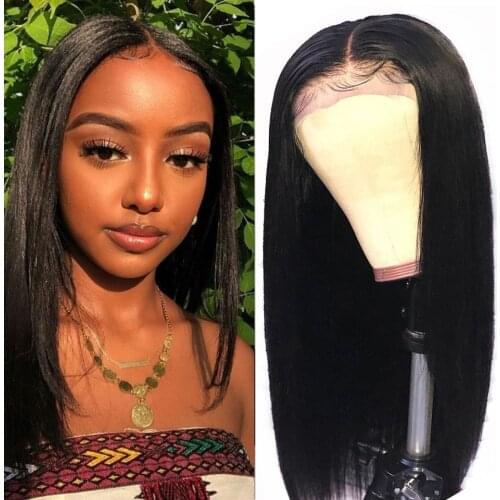 Ali Annabelle 6x6 Straight Lace Closure Wig Brazilian Human Hair Wigs Pre Plucked Natural Hairline Front 6x6 Lace Closure Wigs