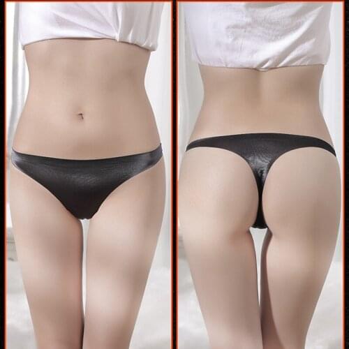 Anewmorn 3PCS Sexy Lingerie Women G-string Transparent Ice Silk Breathable Low Waist Womens Seamless Panties Cocy No Trace