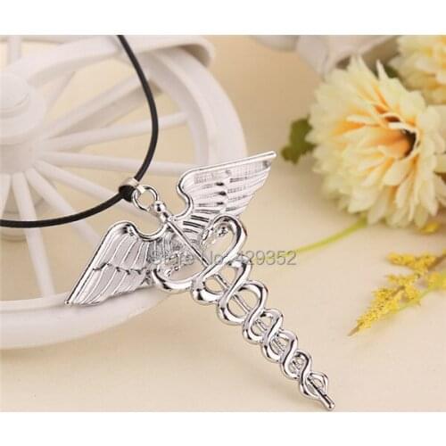 Hot Movie Percy Jackson Necklaces With Pins Double Purpose Silver Plated Wing Pendant Necklace 24pcs/lot