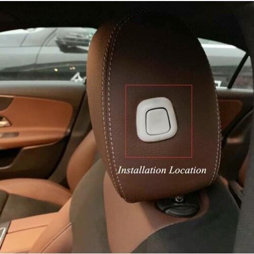 For Mercedes Benz A Class 180L 200L Car Seat Headrest Adjust Switch Button Cover Trim ABS Chrome Decoration Frame