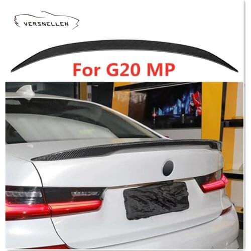 G20 Real Dry Carbon Fiber Spoiler Boot Wing Lip For BMW 3 Series 4-Door G20 G28 Sedan MP Style Car Trunk spoiler 2020 2021