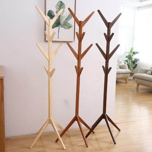 Louis Fashion Tree Shaped Solid Wood Clothes Rack Landing Fashion Living Room Bedroom Bag Hanging Clothes