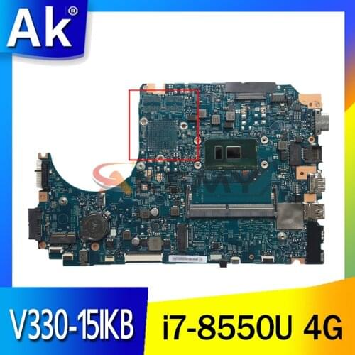 For Lenovo V330-15IKB Laptop Motherboard i7-8550U RAM 4G RAM LV315KB MB 17807-3 448.0DC04.0031 5B20Q60093 100% test intact
