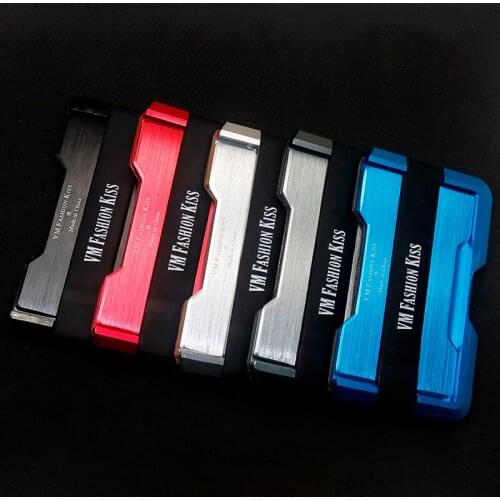 Mini Money Clip Credit Card Id Holder Famous Wallet Men Rfid Aviation Aluminum Security Thin Metal Card Wallet