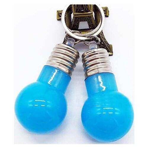 Mini Portable Battery Powered LED Flashlight Light Bulb Lamp Bright Key Ring Keychain Gift