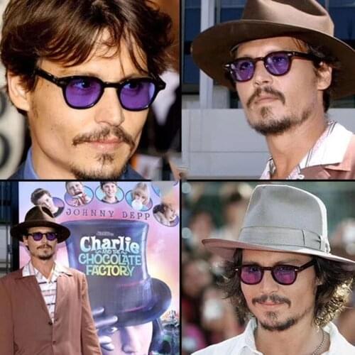 Fashion Johnny Depp Lemtosh Style Round Sunglasses Tint Ocean Lens Brand Design Party Show Sun Glasses Oculos De Sol 3019