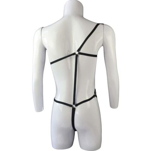 Mens Sexy Underwear Underpants Knickers Elastic Band Thongs Bodysuit Jumpsuit String Men Jockstrap Buttocks Hollow Thong 2021