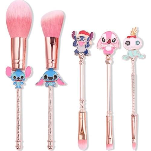 Cartoon Makeup Brushes Set Foundation Blending Powder Eyeshadow Contour Concealer Blush Cosmetic Makeup Tool Pincel with Bag