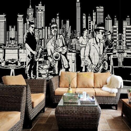Custom mural 3D music style wall painting Club living room Music studio Bar background Music Instruments wallpaper mural