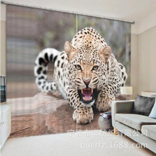 Animals Tiger print Luxury Blackout 3D Window Curtain For Living Room kids Bedroom Drapes Rideaux Cortinas Customized size