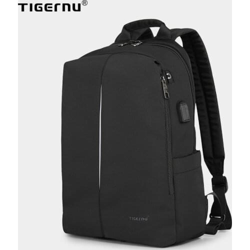 Tigernu Fashion Anti Fouling Laptop Backpack Casual With USB Charging Light Weight Women Backpack Luggage Bag For Male Student