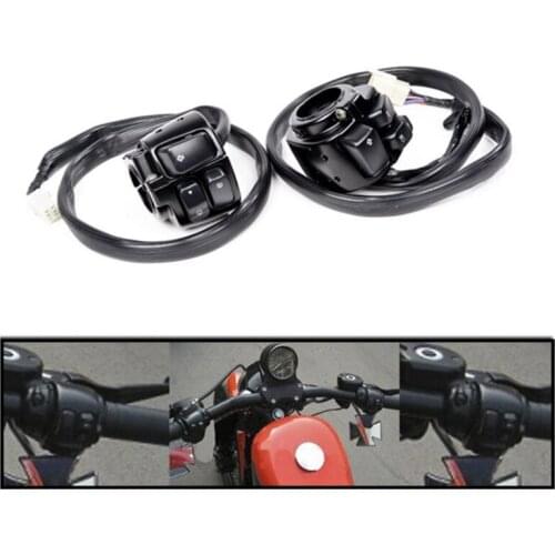25MM Motorcycle Handlebar Control Horn Turn Signal Light Start Switch Moto Switch for 1996-2012 HARLEY SOFTAIL DYNA SPORTSTER
