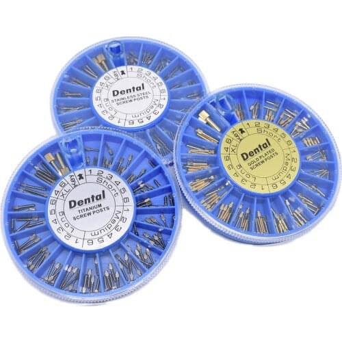 Dental instrument Stainless steel Screw Post 120pcs&2Key Dental Screw Post for dentist Supplies dental materials