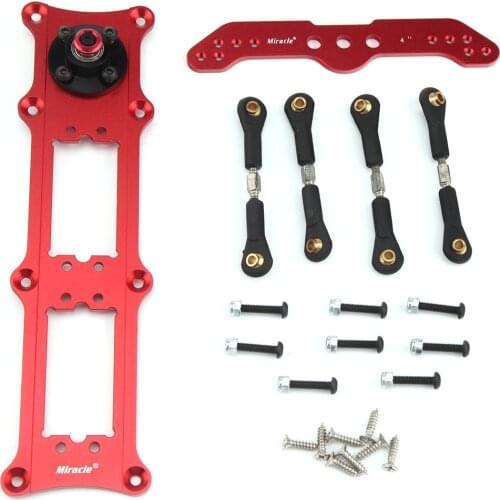 High Quality CNC Aluminum Alloy Rudder Tray RC Gasoline Airplane Rudder Mount Set With 4" Double Arm